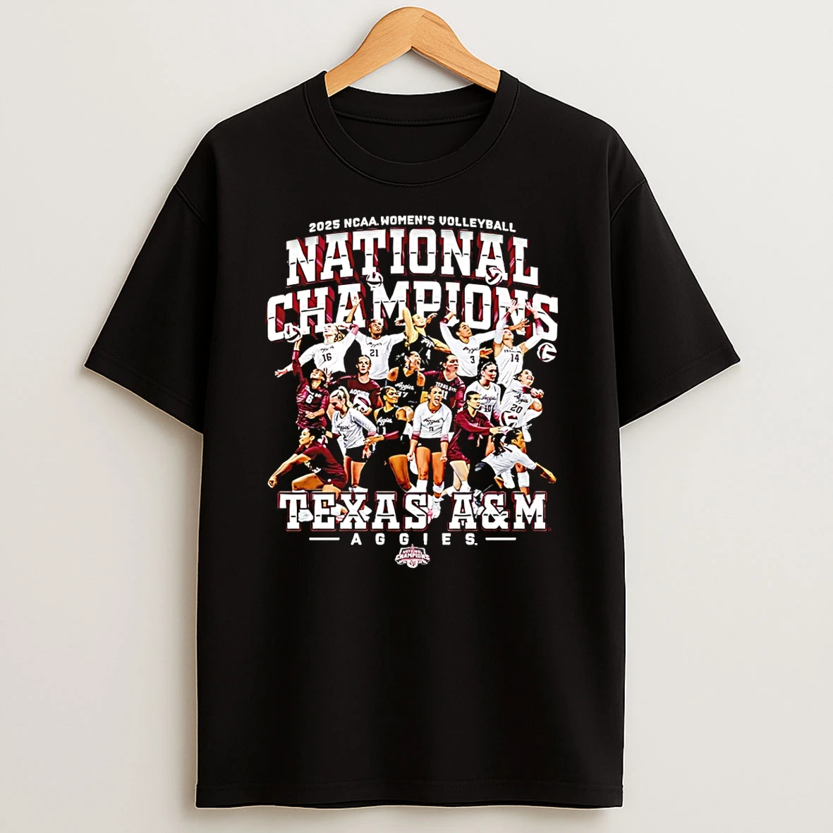 Texas Am 2025 Ncaa Womens Volleyball National Champions T Shirt