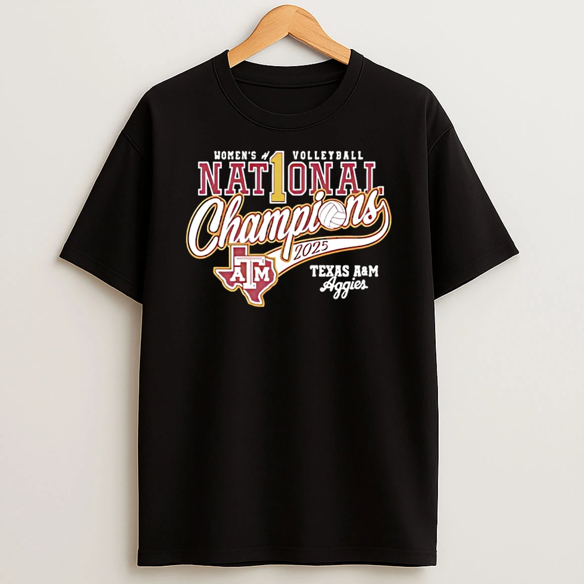 Texas Am 2025 Volleyball National Champions T Shirt