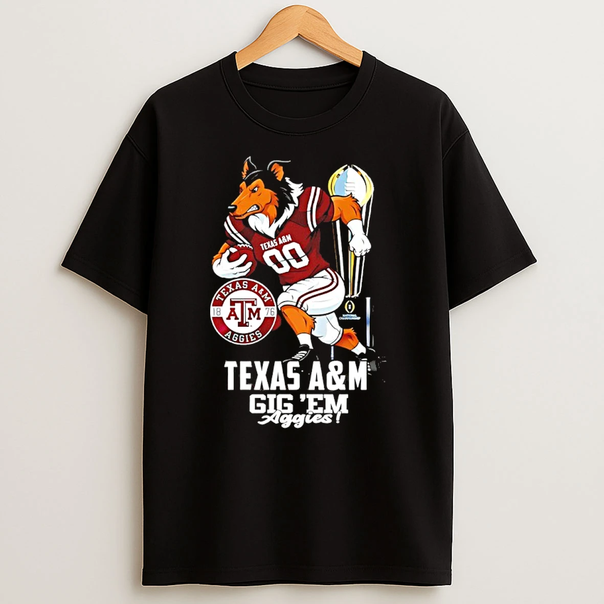 Texas Am Aggies 2025 26 Cfp Gig Em Aggies Mascot T Shirt