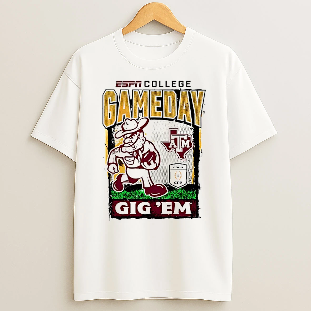 Texas Am Aggies 2025 26 College Football Playoff Gameday Aggies Gig %ce%b3cyem Mascot T Shirt