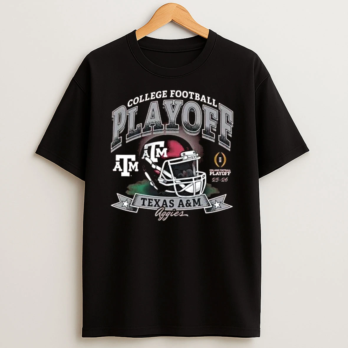 Texas Am Aggies 2025 26 College Football Playoff Participant Helmet T Shirt
