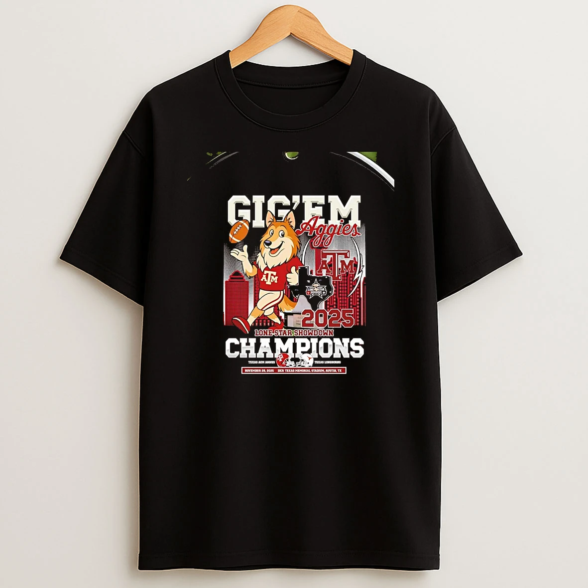 Texas Am Aggies 2025 Lone Star Showdown Champions Gigem Chriast T Shirt