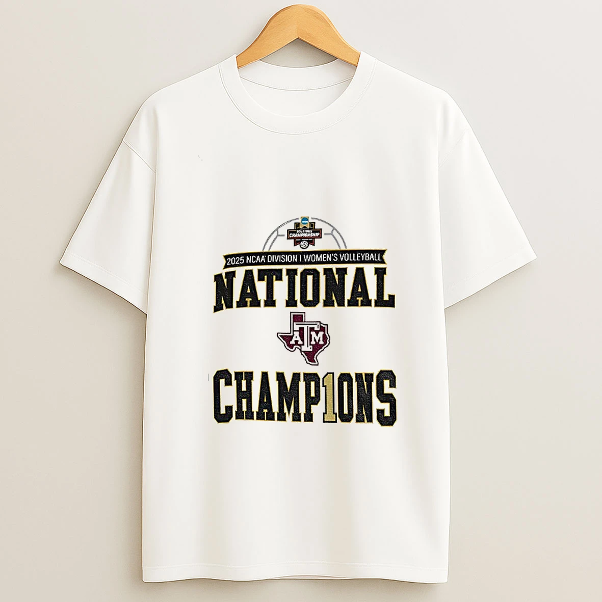 Texas Am Aggies 2025 Ncaa Division I Volleyball National Champions T Shirt