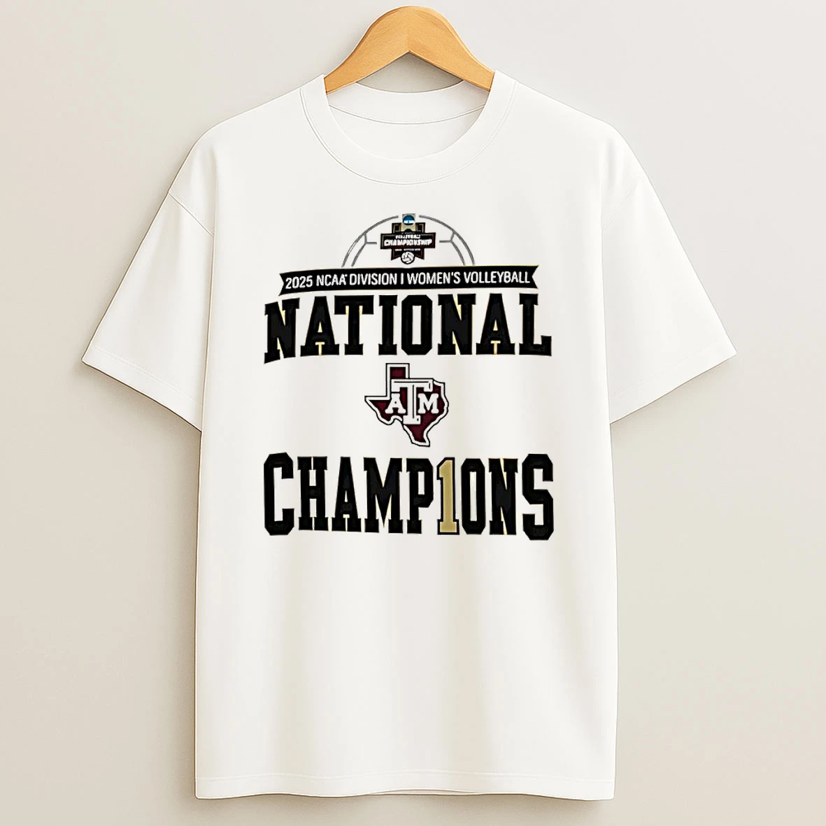 Texas Am Aggies 2025 Ncaa Volleyball National Champions Locker Room T Shirt