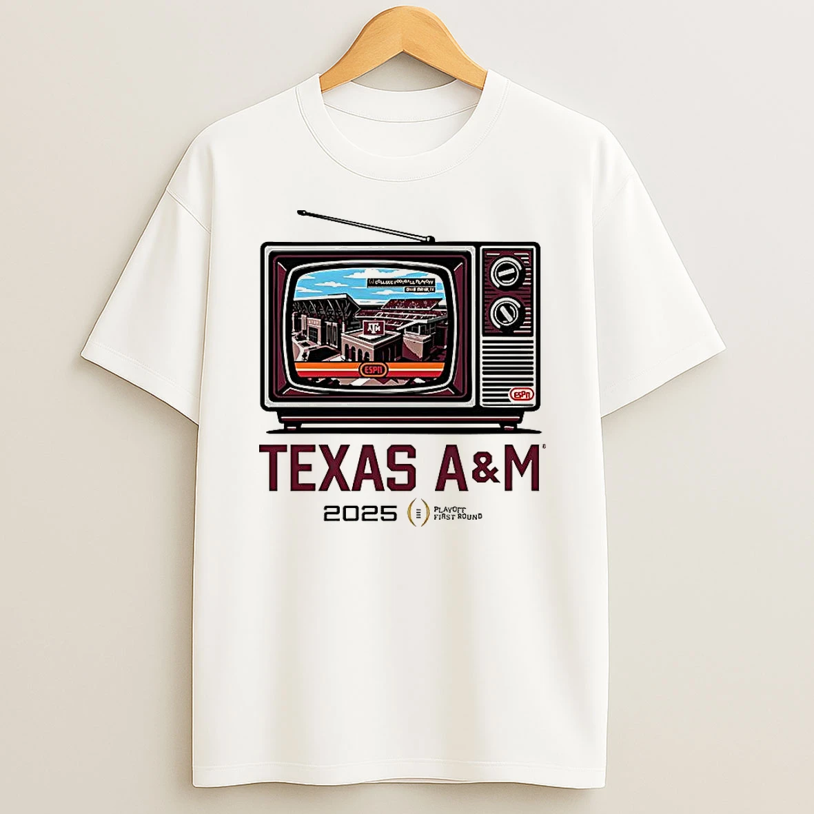 Texas Am Aggies Cfp 2025 2026 Kyle Field Tv Stadium T Shirt