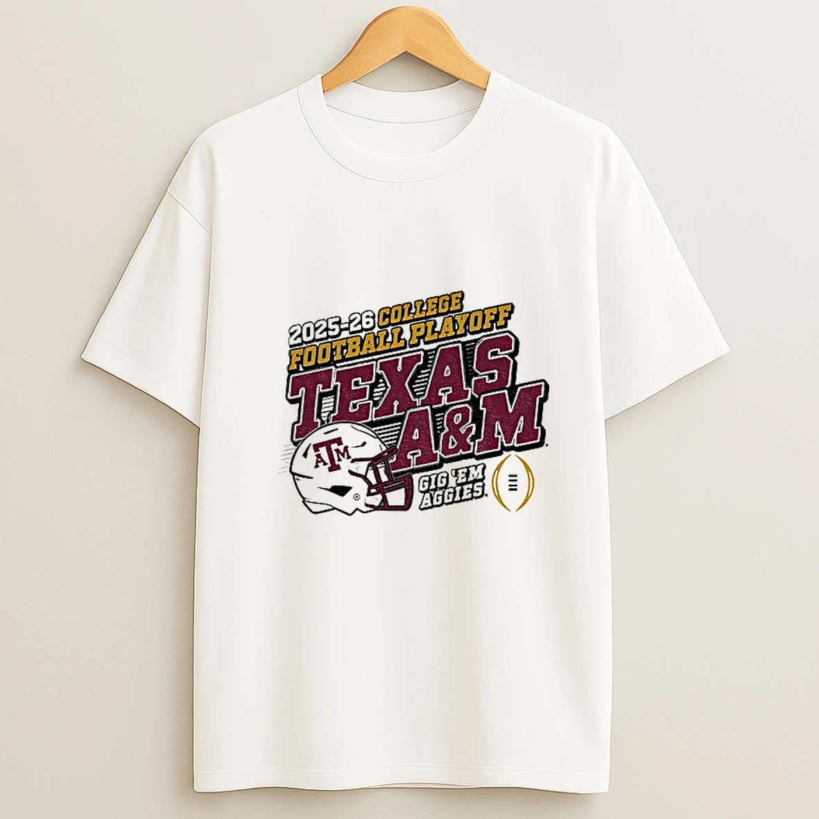 Texas Am Aggies College Football Playoff 2025 2026 Gig Em Aggies T Shirt