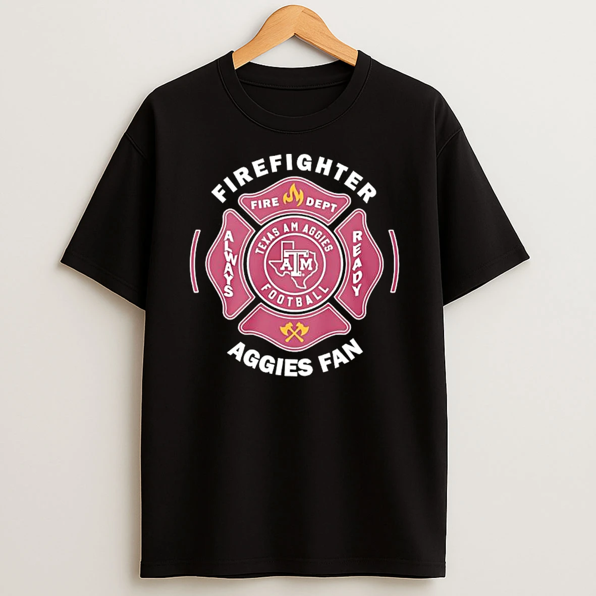 Texas Am Aggies Firefighter Fan Graphic T Shirt