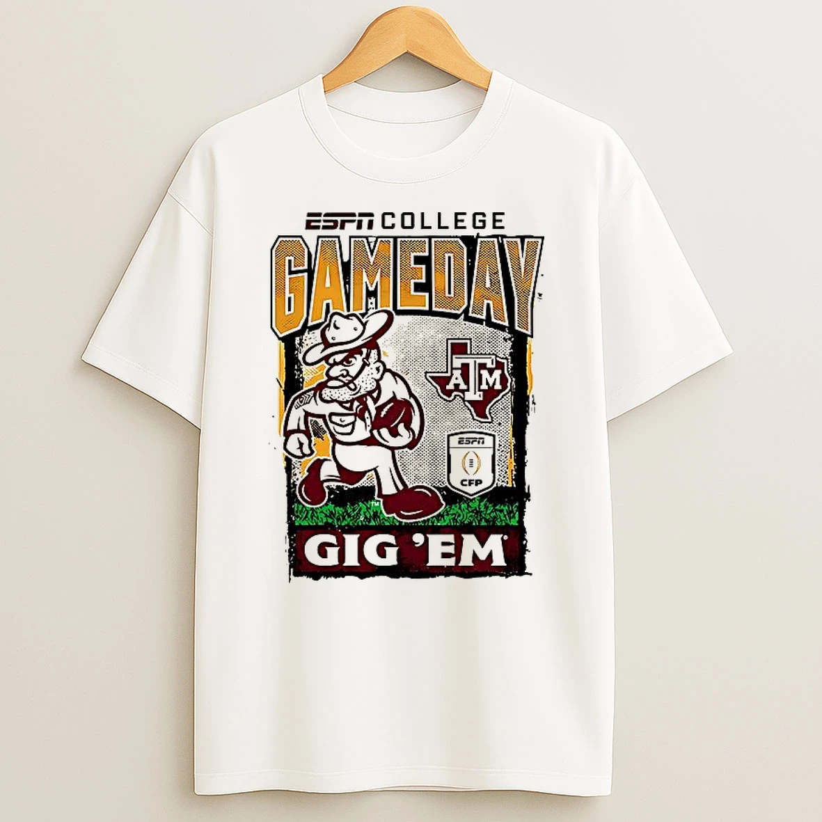 Texas Am Aggies Gig Em Football Playoff Gameday Mascot T Shirt