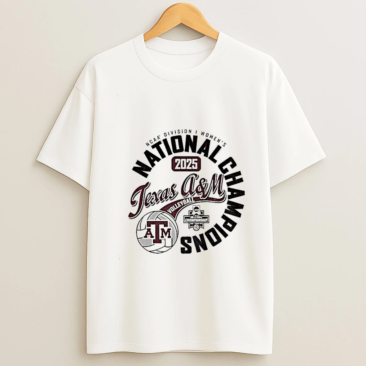 Texas Am Aggies Ncaa Division I Womens Volleyball Championship 2025 T Shirt