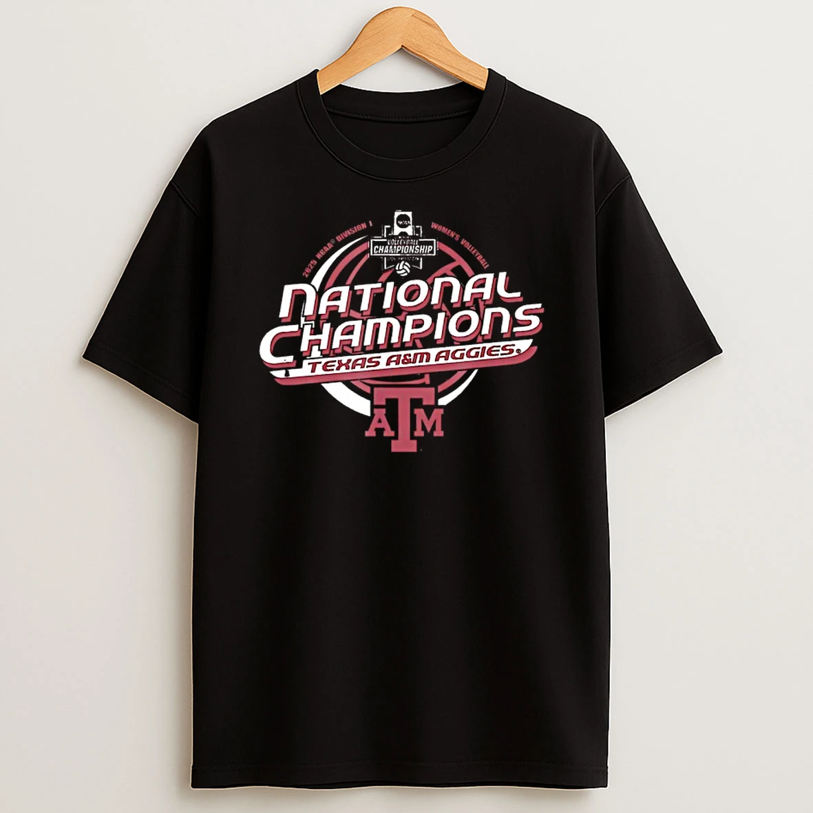 Texas Am Aggies National Champs 2025 Ncaa Division I Womens Volleyball T Shirt