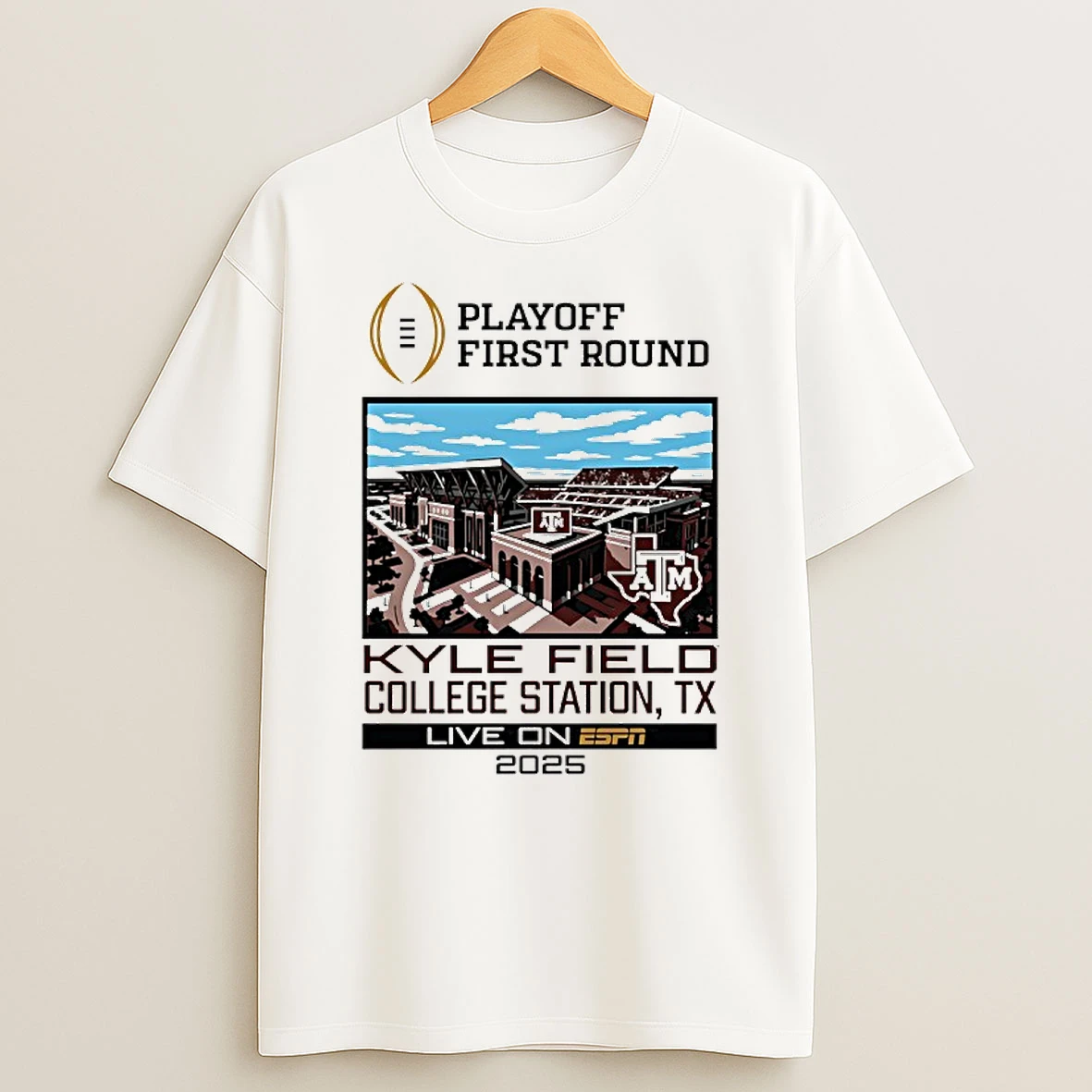 Texas Am Aggies Playoff First Round Kyle Field 2025 T Shirt