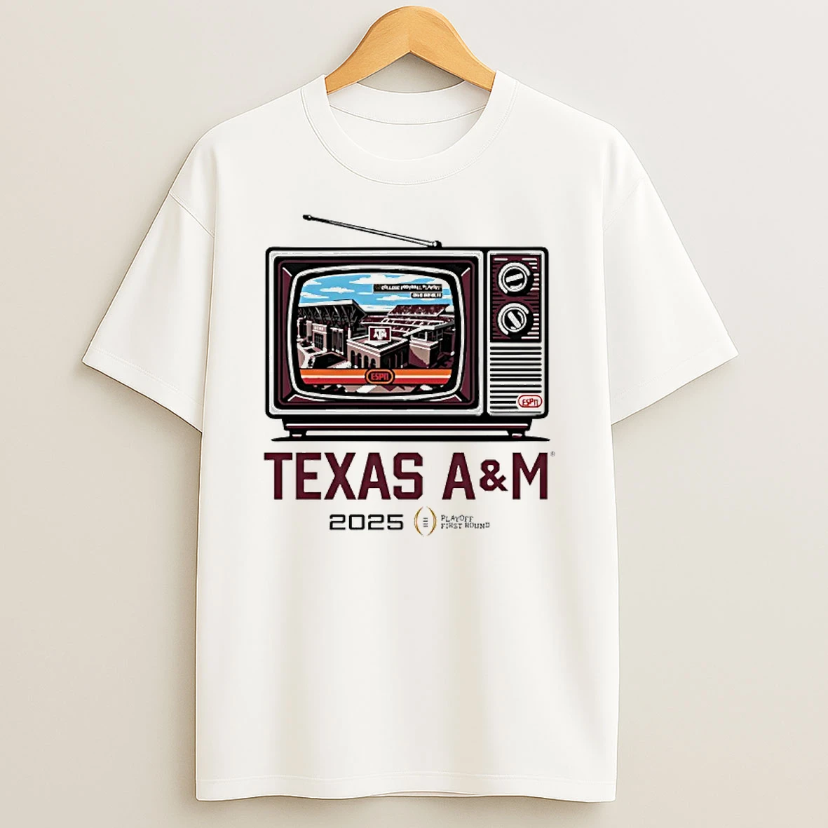 Texas Am Aggies Playoff First Round Tv 2025 T Shirt