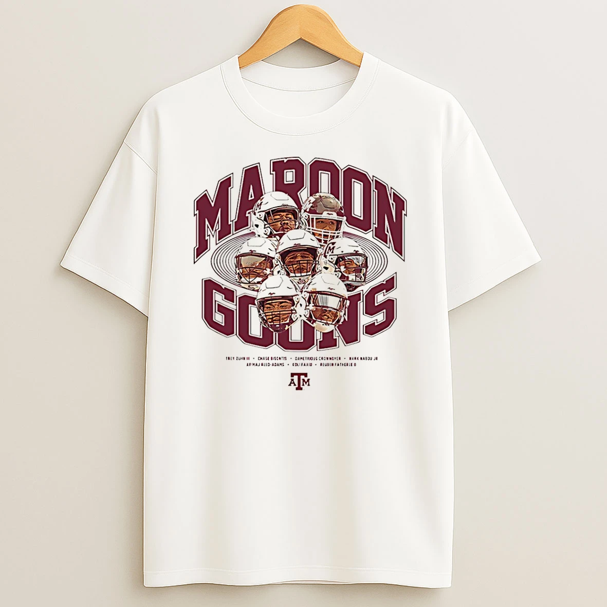 Texas Am Aggies The Maroon Goons Big Head T Shirt