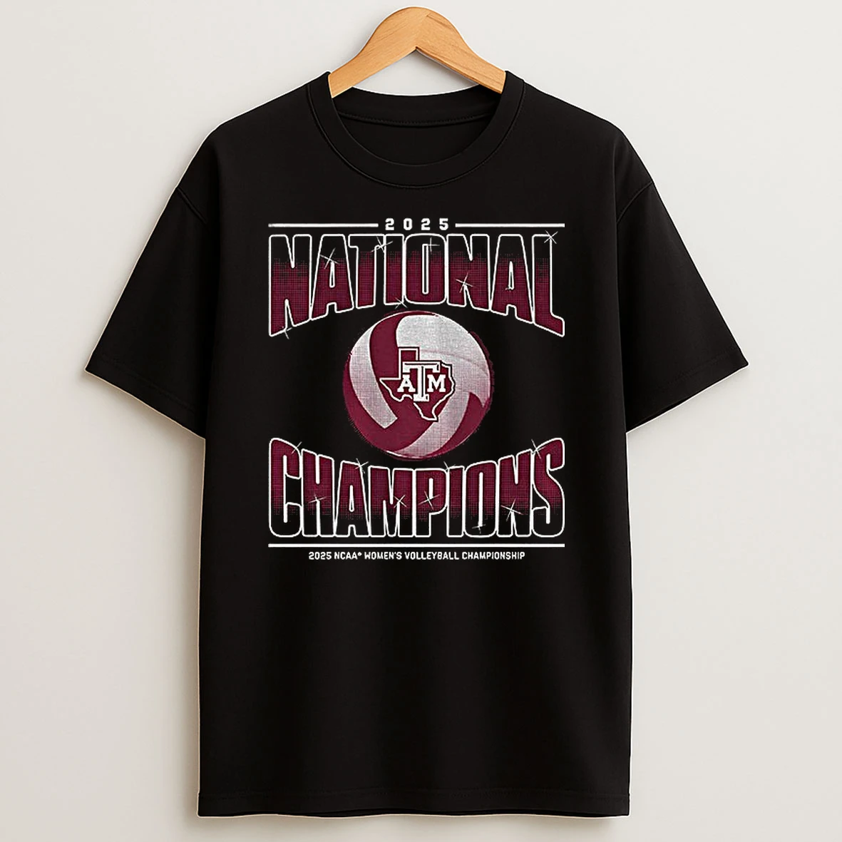 Texas Am Aggies Volleyball 2025 Ncaa Champions Womens Logo T Shirt