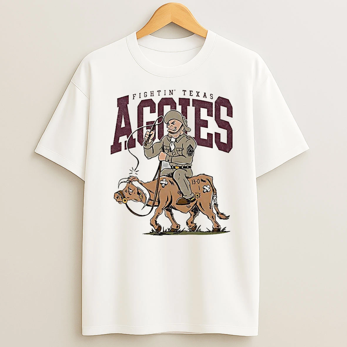 Texas Am Aggies Beat Texas Longhorns Ncaa 2025 Fightin Sarge Mascot T Shirt