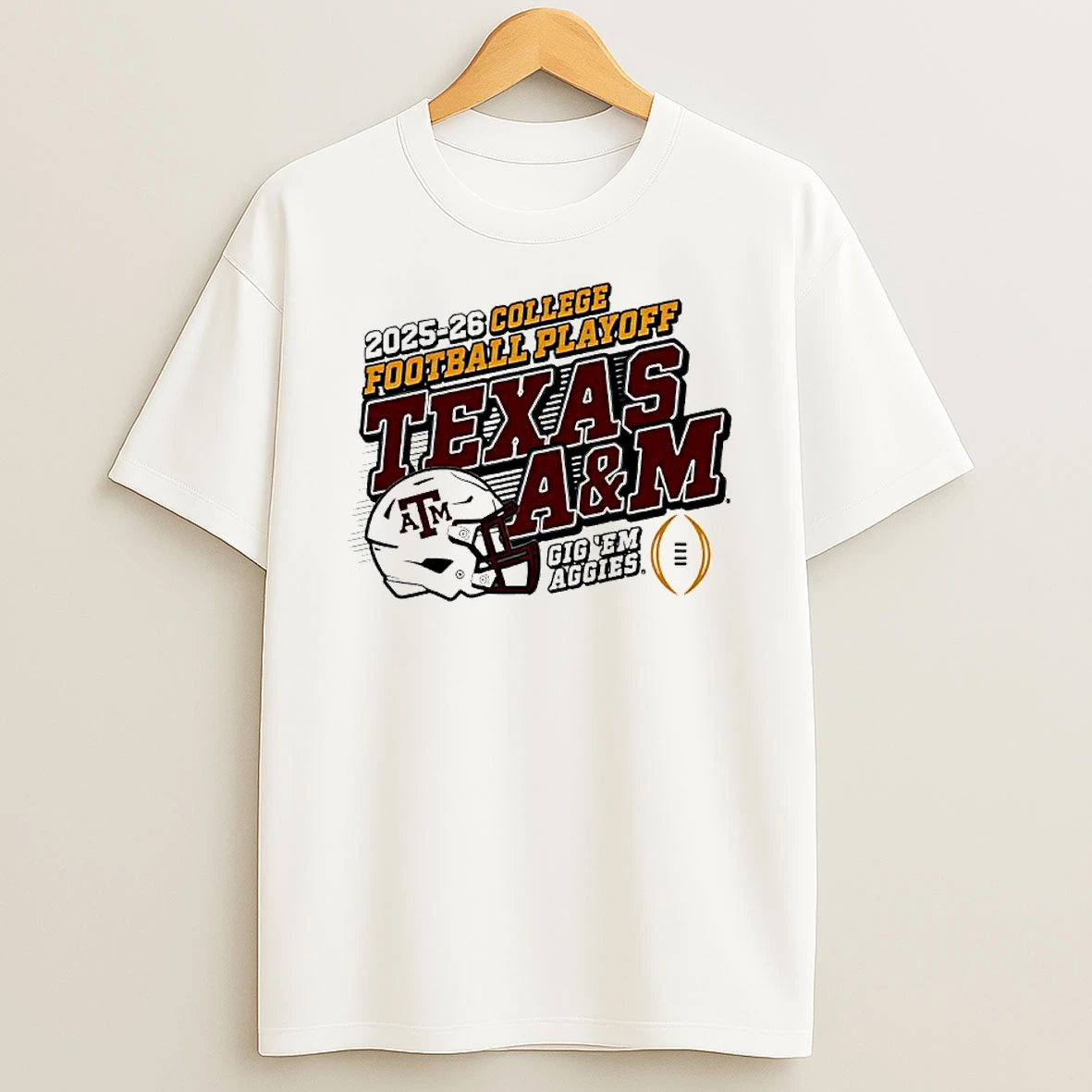 Texas Am Cfp 25 26 Helmet T Shirt