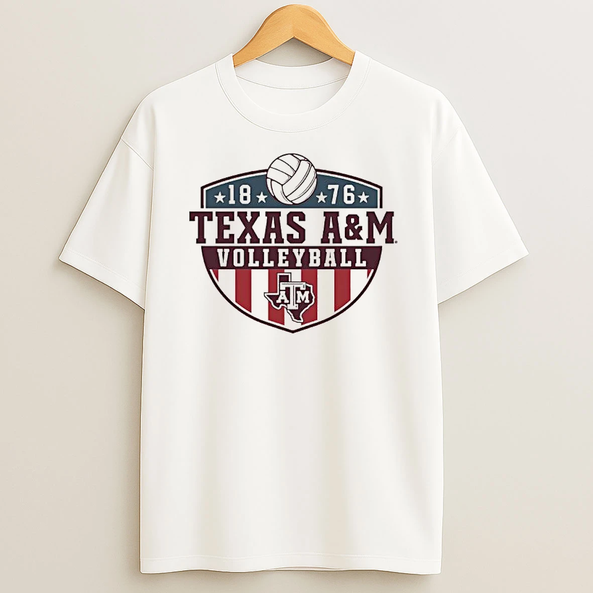 Texas Am Volleyball 1876 Military Appreciation T Shirt