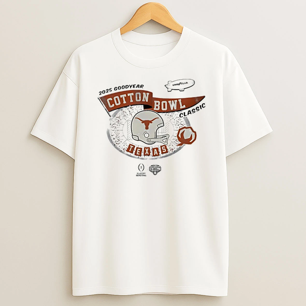 Texas Longhorn 2025 Goodyear Cotton Bowl Classic Vintage T Shirt