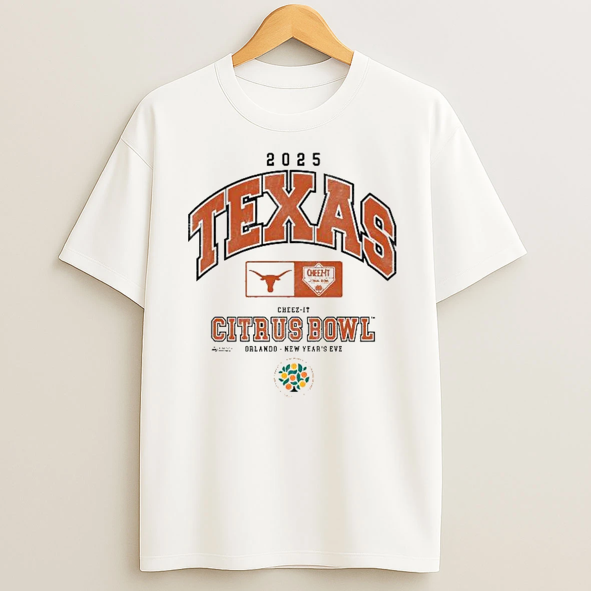 Texas Longhorns 2025 Cheez It Citrus Bowl Orlando New Years Eve T Shirt