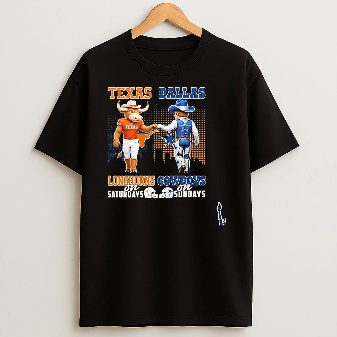 Texas Longhorns On Saturdays X Dallas Cowboys On Sundays City Vintage T Shirt