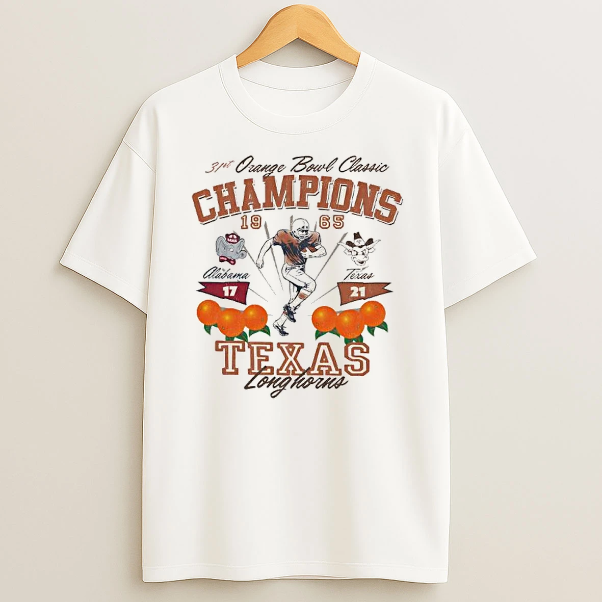 Texas Longhorns Orange Bowl Classic Champions 1965 T Shirt