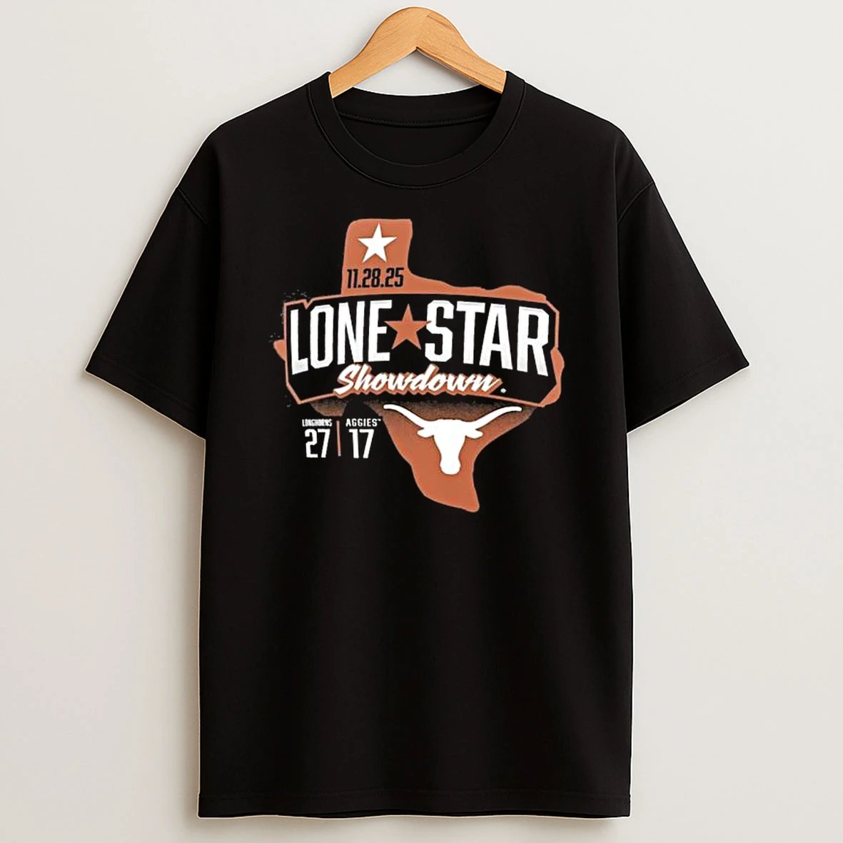 Texas Longhorns Vs Texas Am Aggies 2025 Lone Star Showdown Score T Shirt