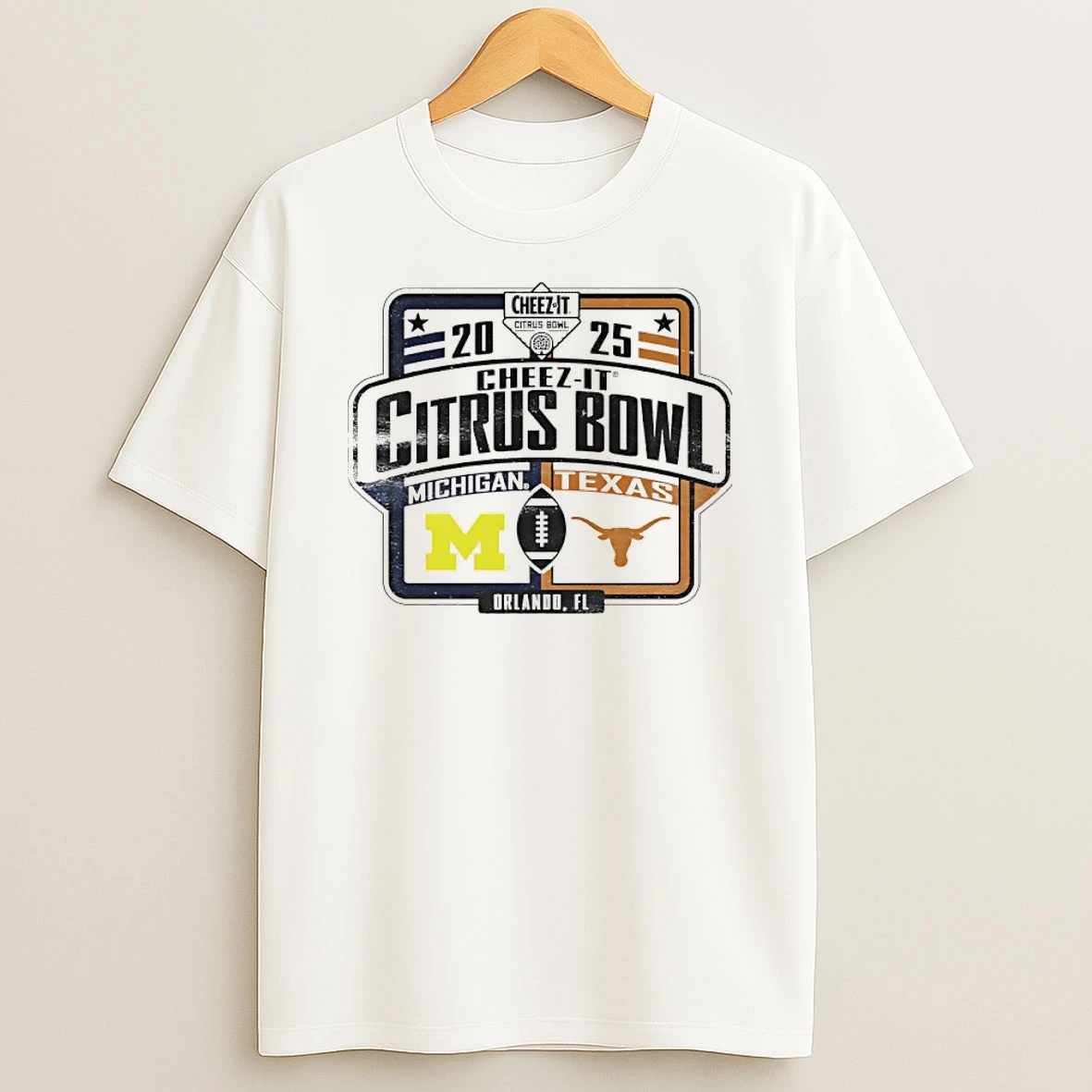Texas Longhorns Beat Michigan Wolverines 2025 Citrus Bowl Game Dueling T Shirt