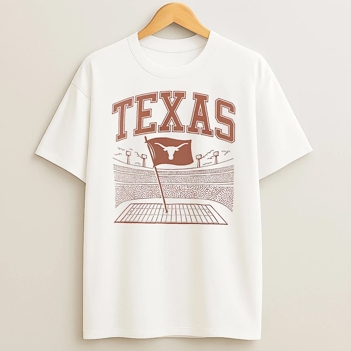 Texas Longhorns Plant Flag Stadium T Shirt