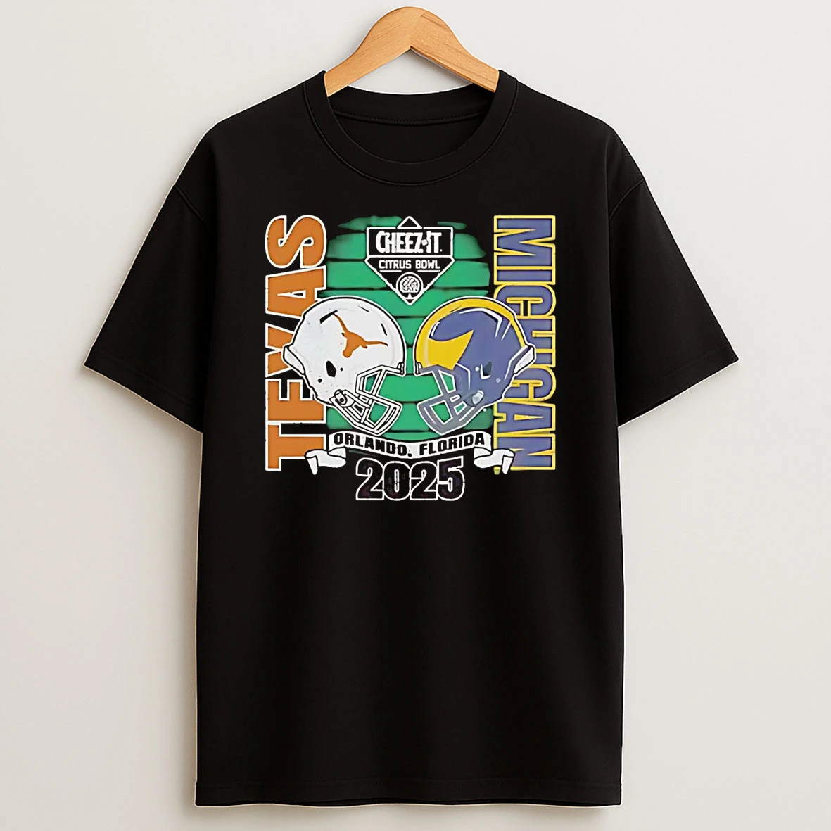 Texas Longhorns Vs Michigan Wolverines 2025 Cheez It Citrus Bowl T Shirt