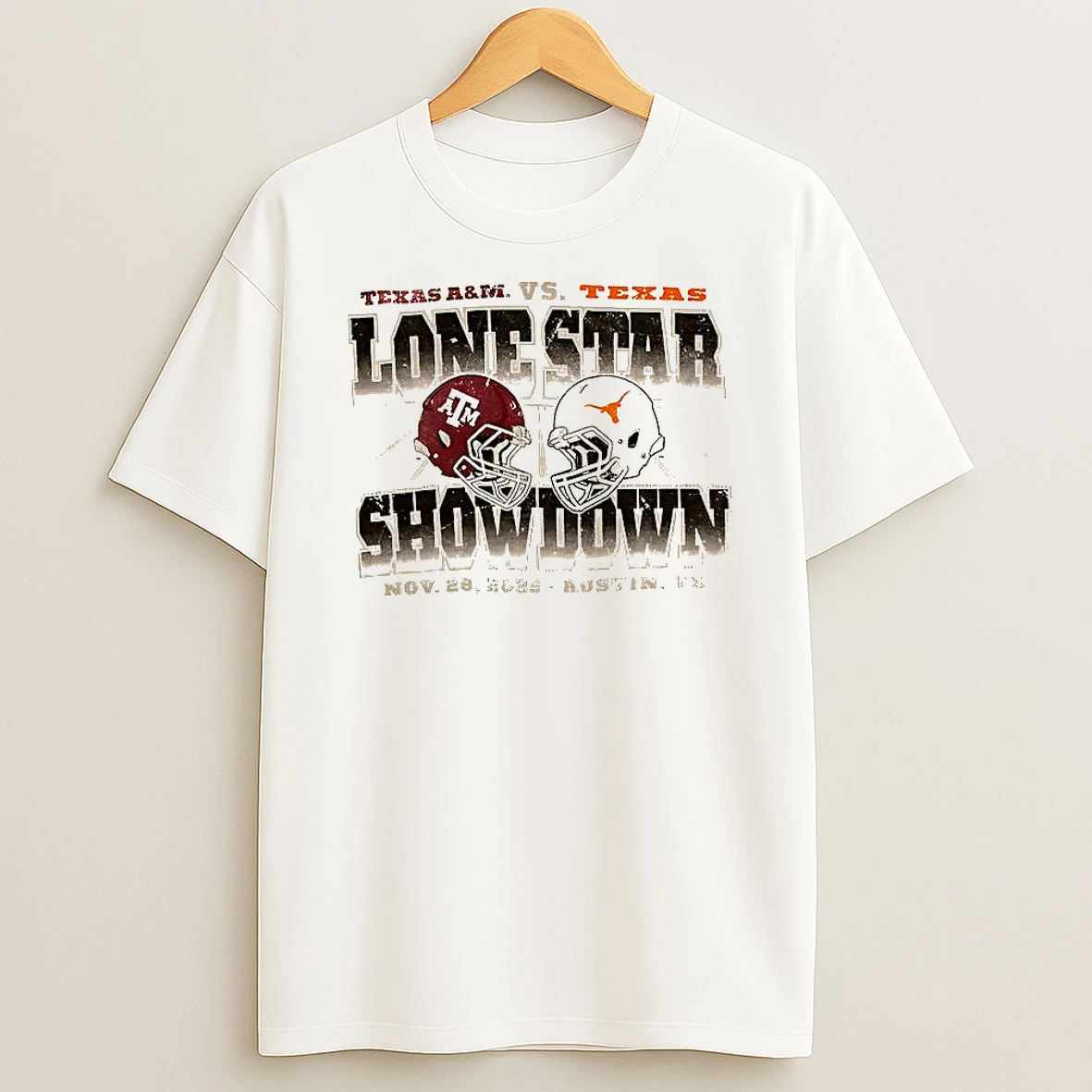Texas Longhorns Vs Texas Am Football Lone Star Showdown Helmet T Shirt