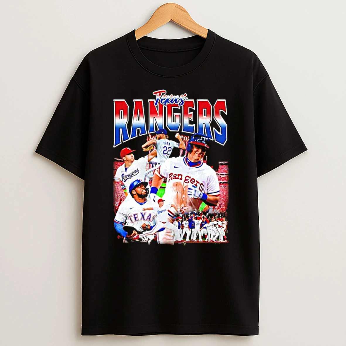 Texas Rangers Team Collage Celebrate 2025 T Shirt