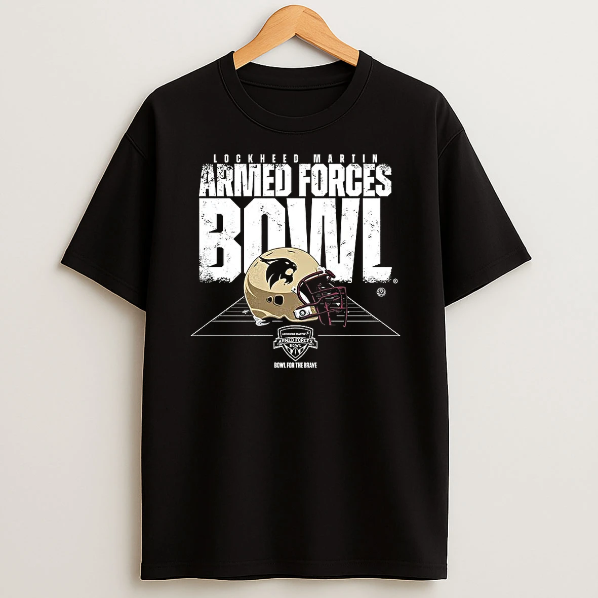 Texas State Bobcats 2025 Lockheed Martin Armed Forces Bowl T Shirt