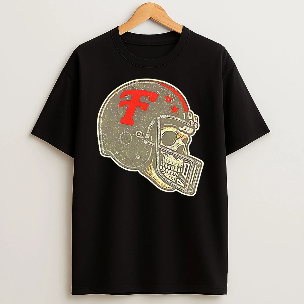 Texas Tech 100 Year Helmet Skull And Bones T Shirt