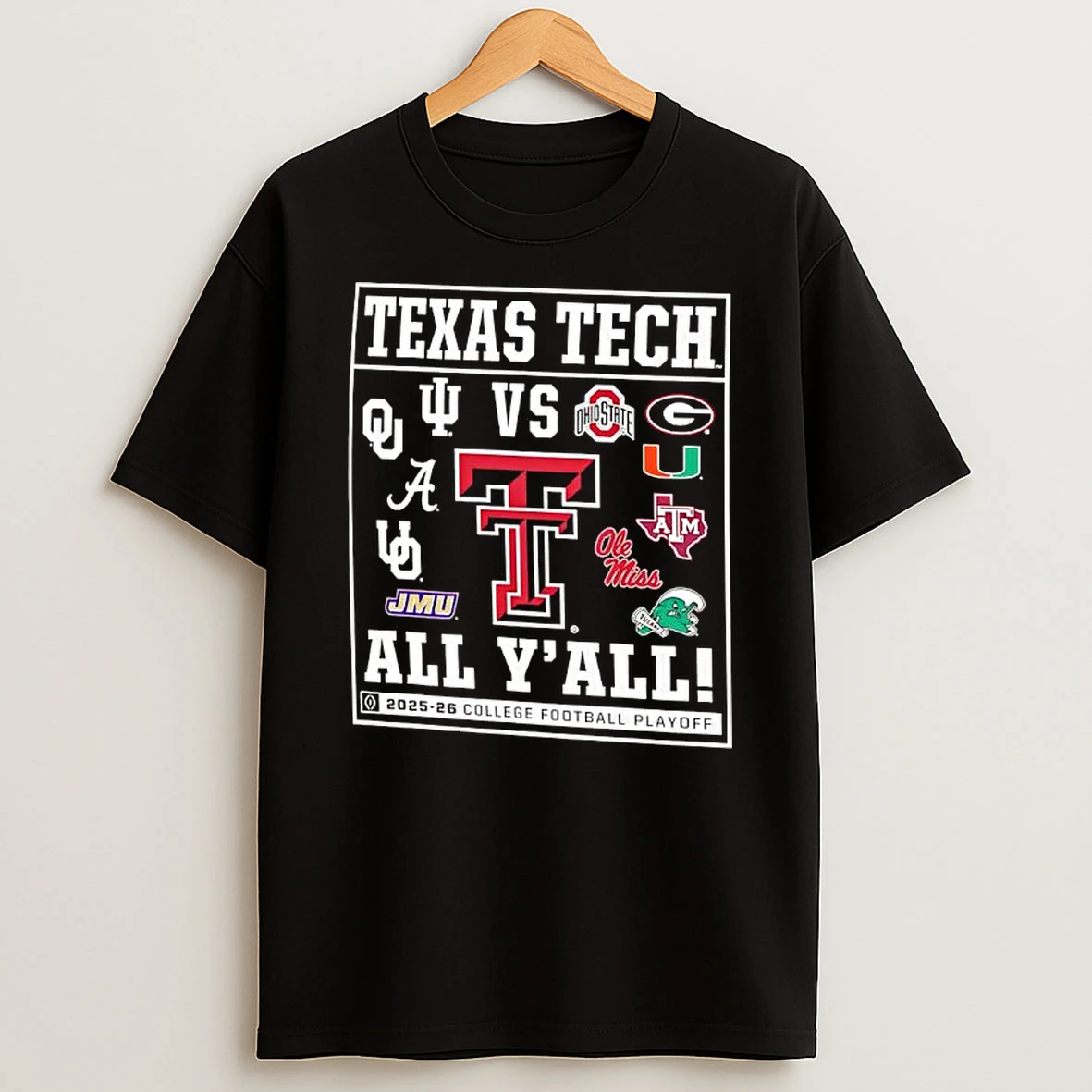 Texas Tech 2025 Cfp All Yall T Shirt