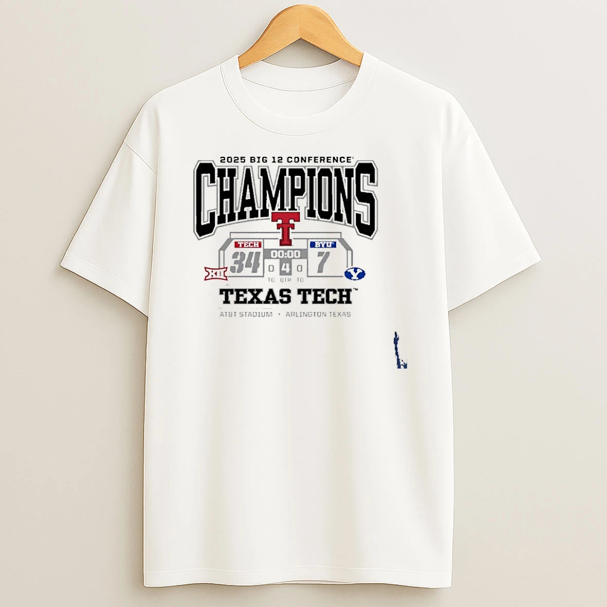 Texas Tech Big 12 Champs 37 7 Byu Score T Shirt
