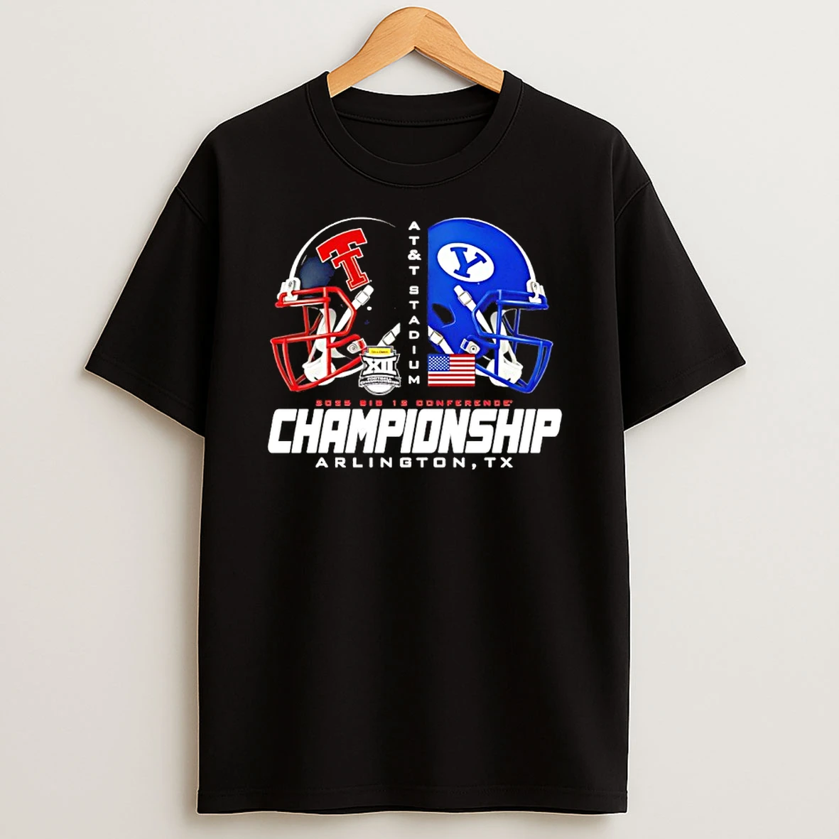 Texas Tech Football 2025 Big 12 Conference Championship Helmet T Shirt