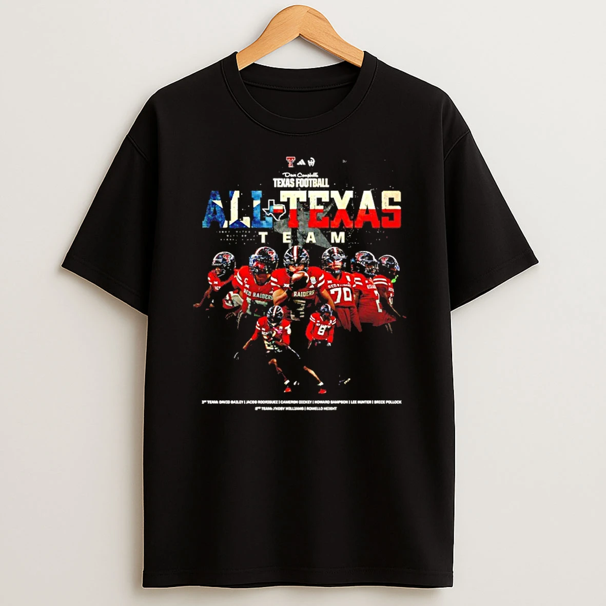 Texas Tech Football All Texas Team Graphic T Shirt