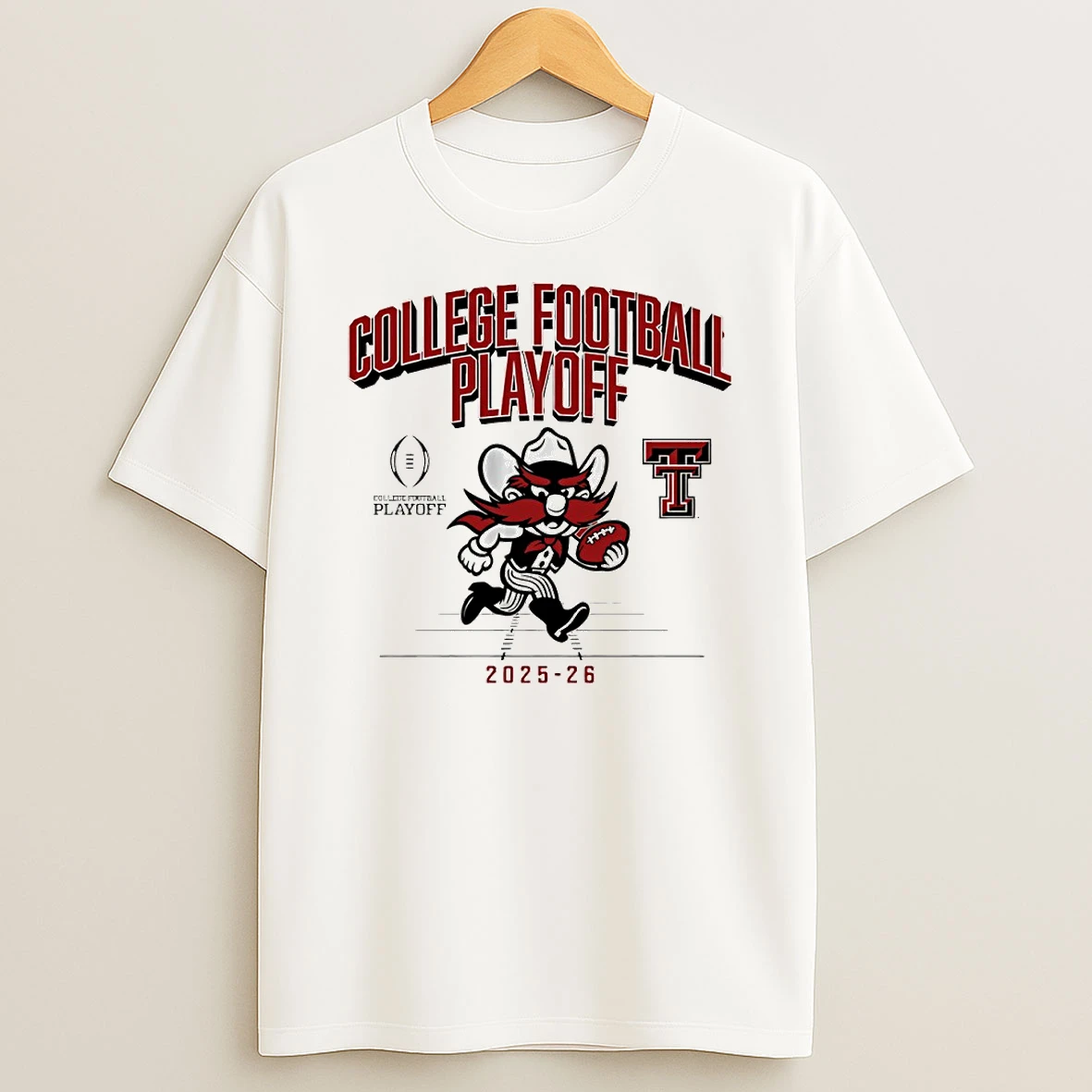 Texas Tech Red Raiders 2025 2026 College Football Playoff Mascot Circle T Shirt