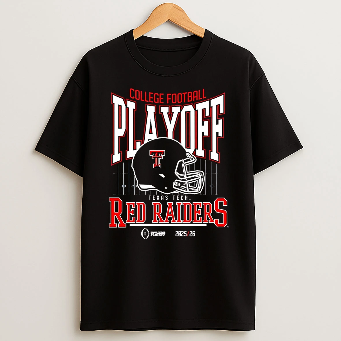 Texas Tech Red Raiders 2025 26 College Football Playoff Cfp Helmet T Shirt