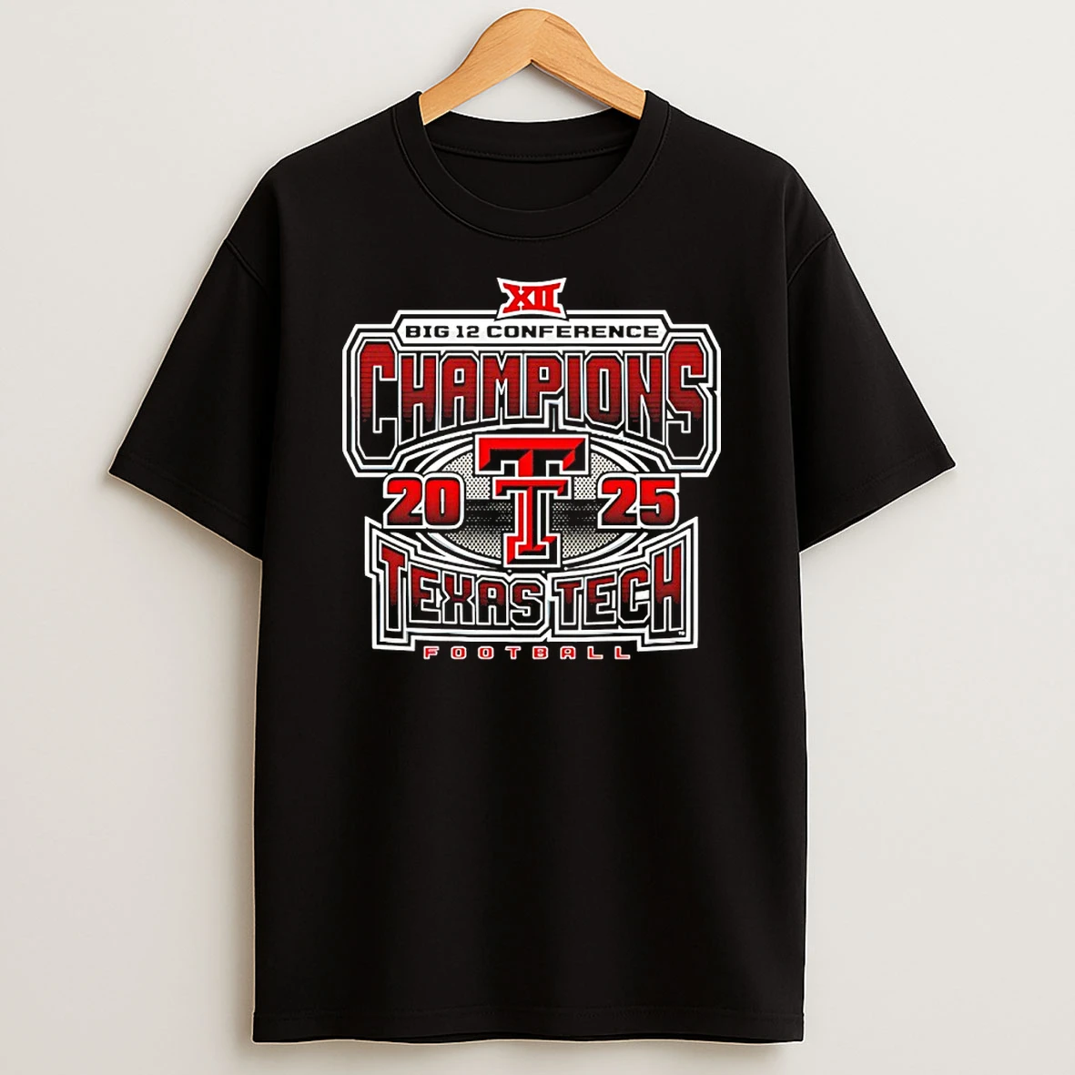 Texas Tech Red Raiders 2025 Big 12 Champions Grid Iron T Shirt