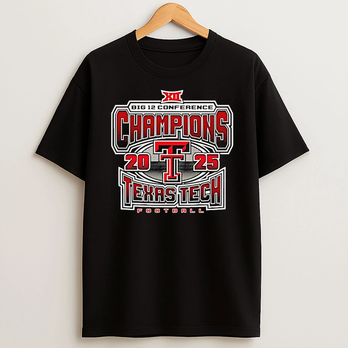 Texas Tech Red Raiders 2025 Big 12 Conference Champions Football Logo T Shirt