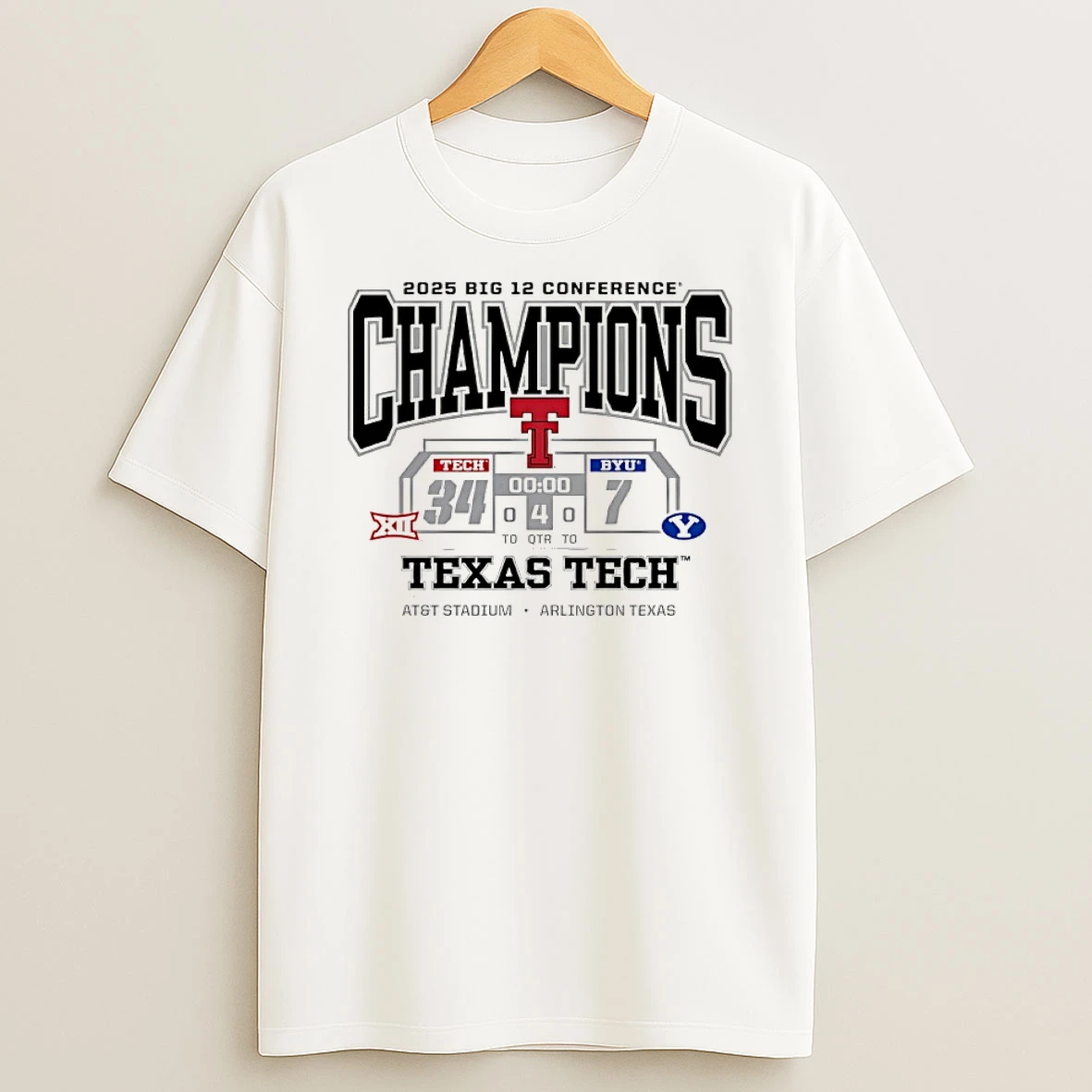Texas Tech Red Raiders 2025 Big 12 Conference Champions Score T Shirt