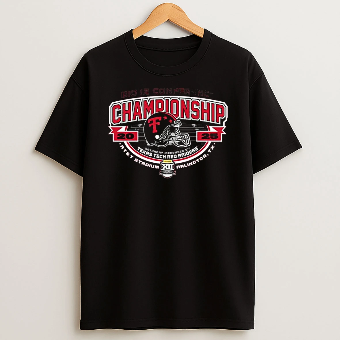 Texas Tech Red Raiders 2025 Big 12 Conference Championship Dfw Takeover Dec 6th 2025 Helmet T Shirt