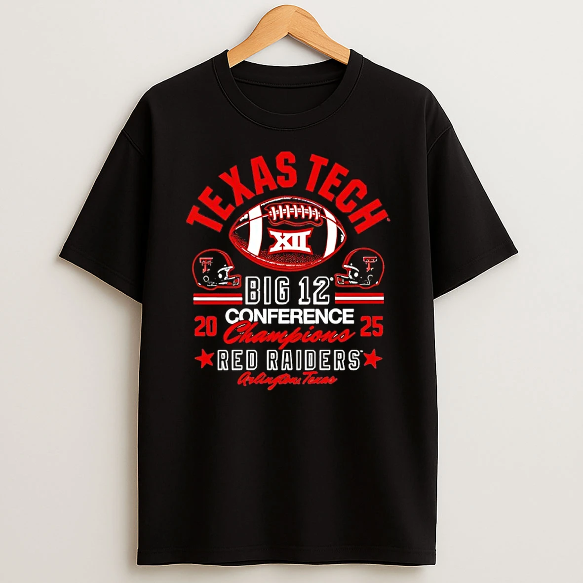Texas Tech Red Raiders 2025 Big 12 Conference Football Champions T Shirt