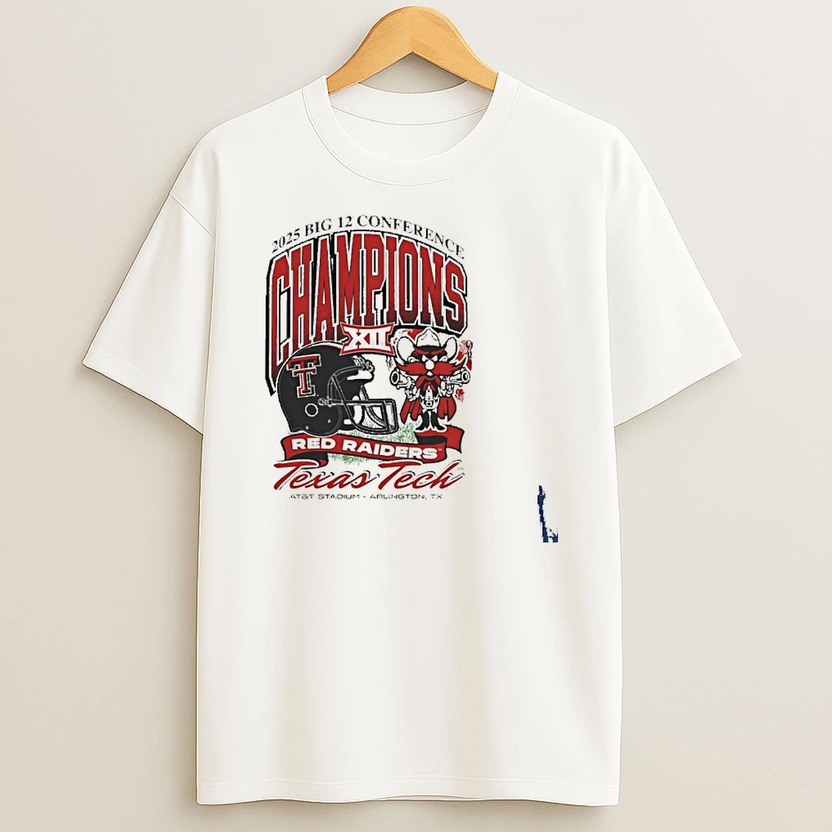 Texas Tech Red Raiders 2025 Big 12 Football Champions Mascot T Shirt