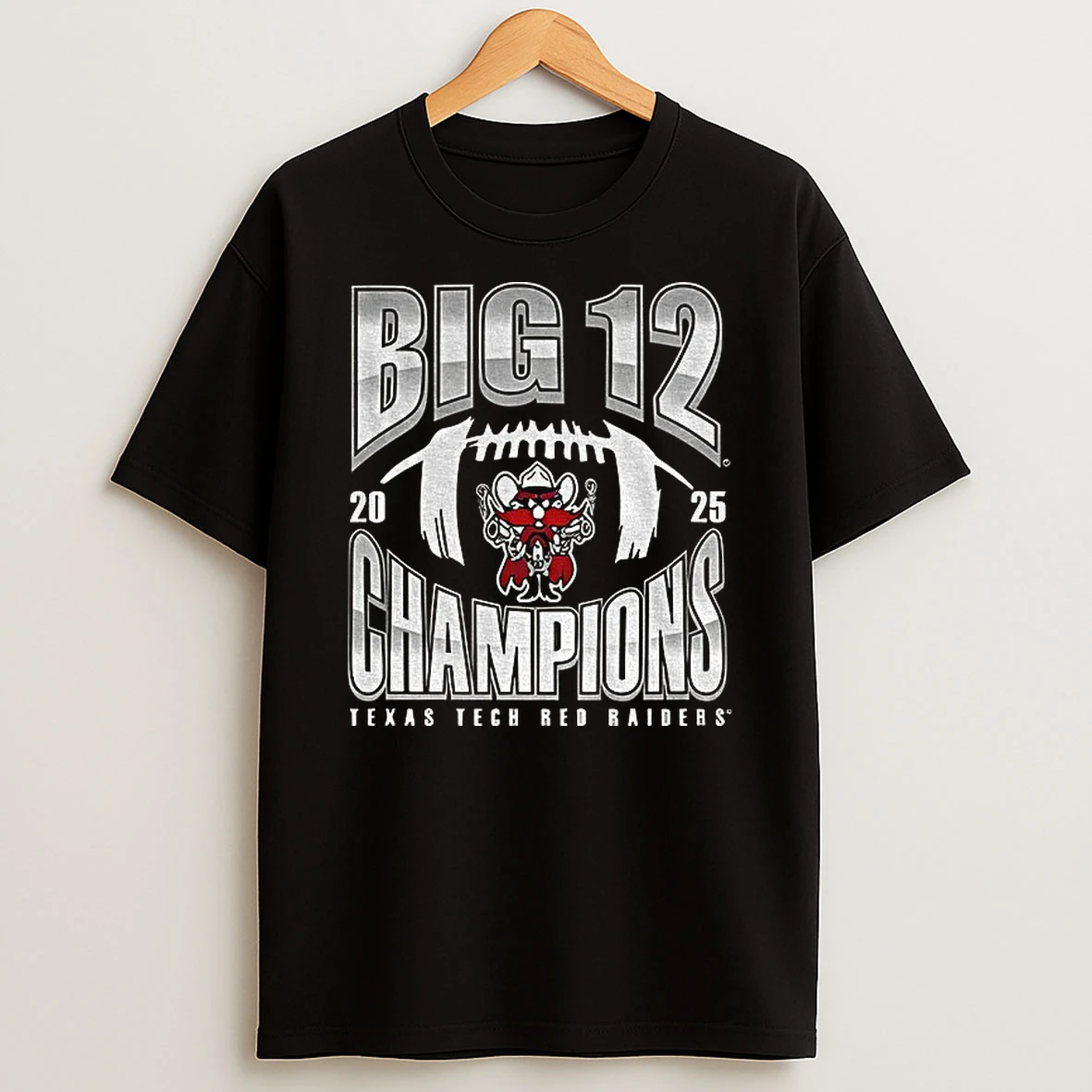 Texas Tech Red Raiders 2025 Big 12 Football Champions Number One T Shirt