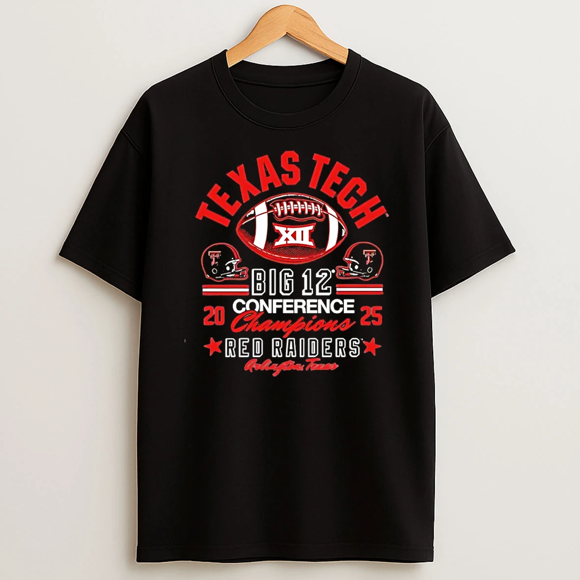 Texas Tech Red Raiders 2025 Big 12 Football Champions Classic T Shirt