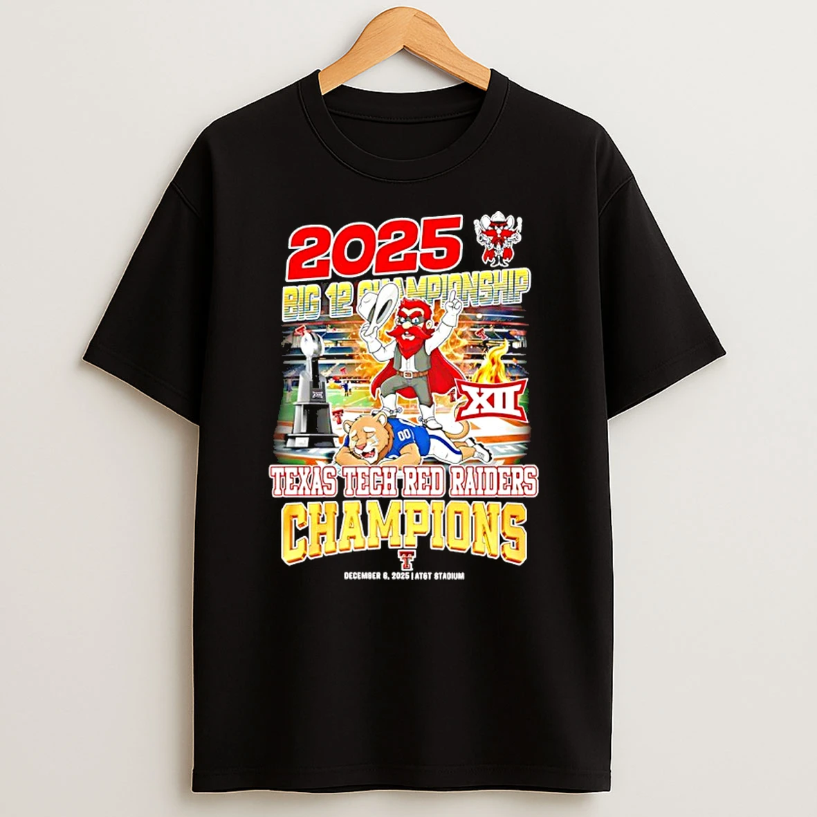 Texas Tech Red Raiders 2025 Big Ten Champions Mascot T Shirt