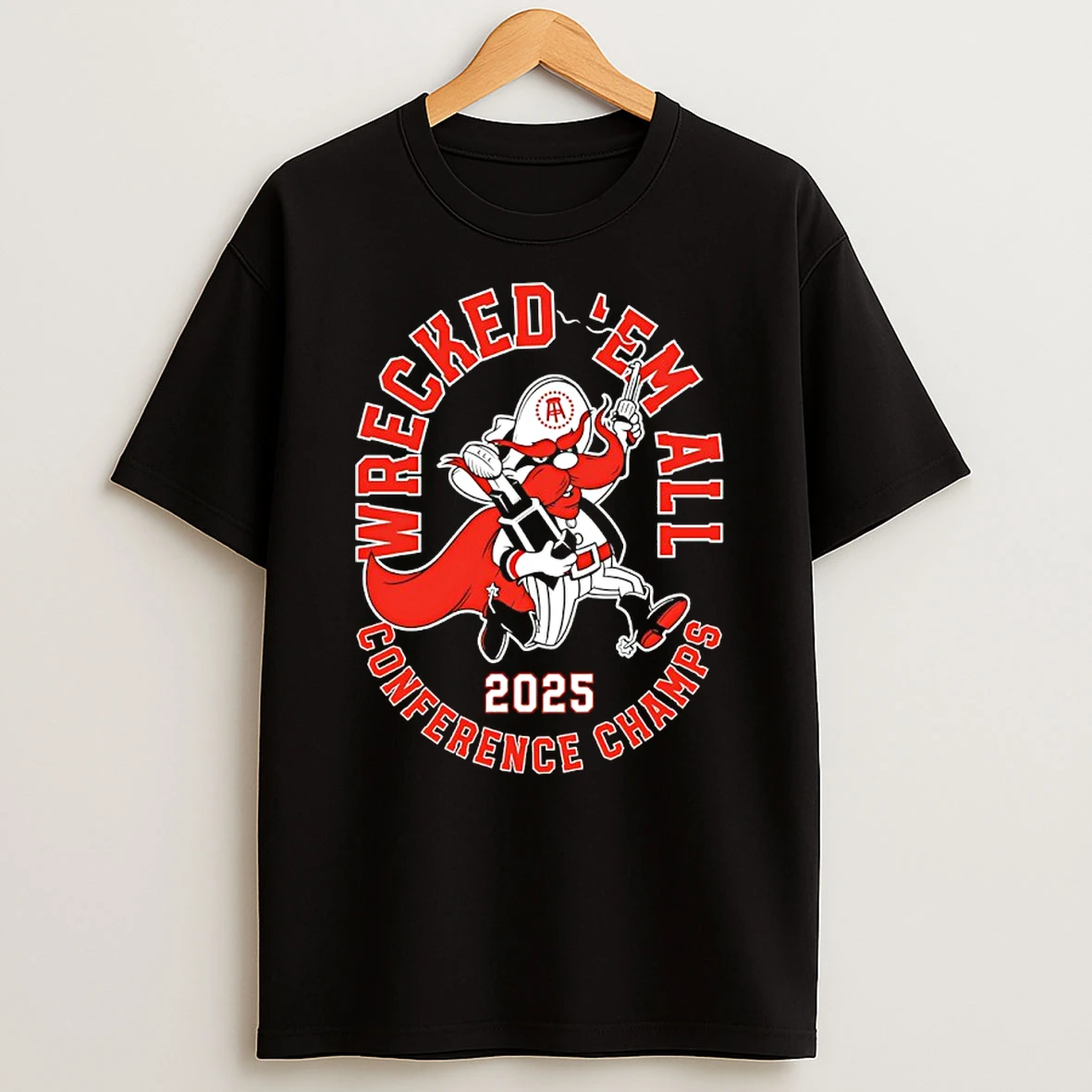 Texas Tech Red Raiders 2025 Wrecked Em Conference Champions T Shirt