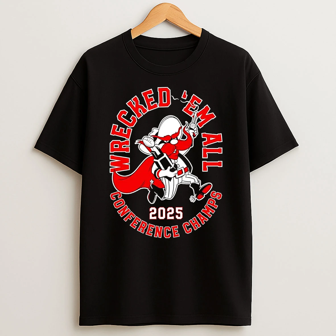 Texas Tech Red Raiders 2025 Conference Champs Wrecked Em All T Shirt